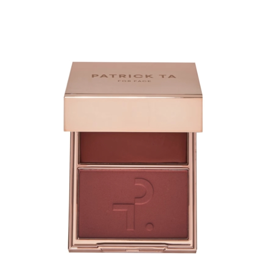 💜 Patrick Ta Cream & Powder Blush - Rich Burgundy